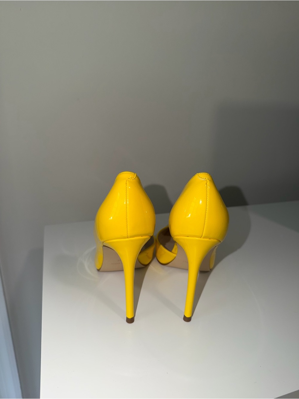 Nine West Bright Yellow Pointed-Toe Patent Pumps - Picture 2 of 7